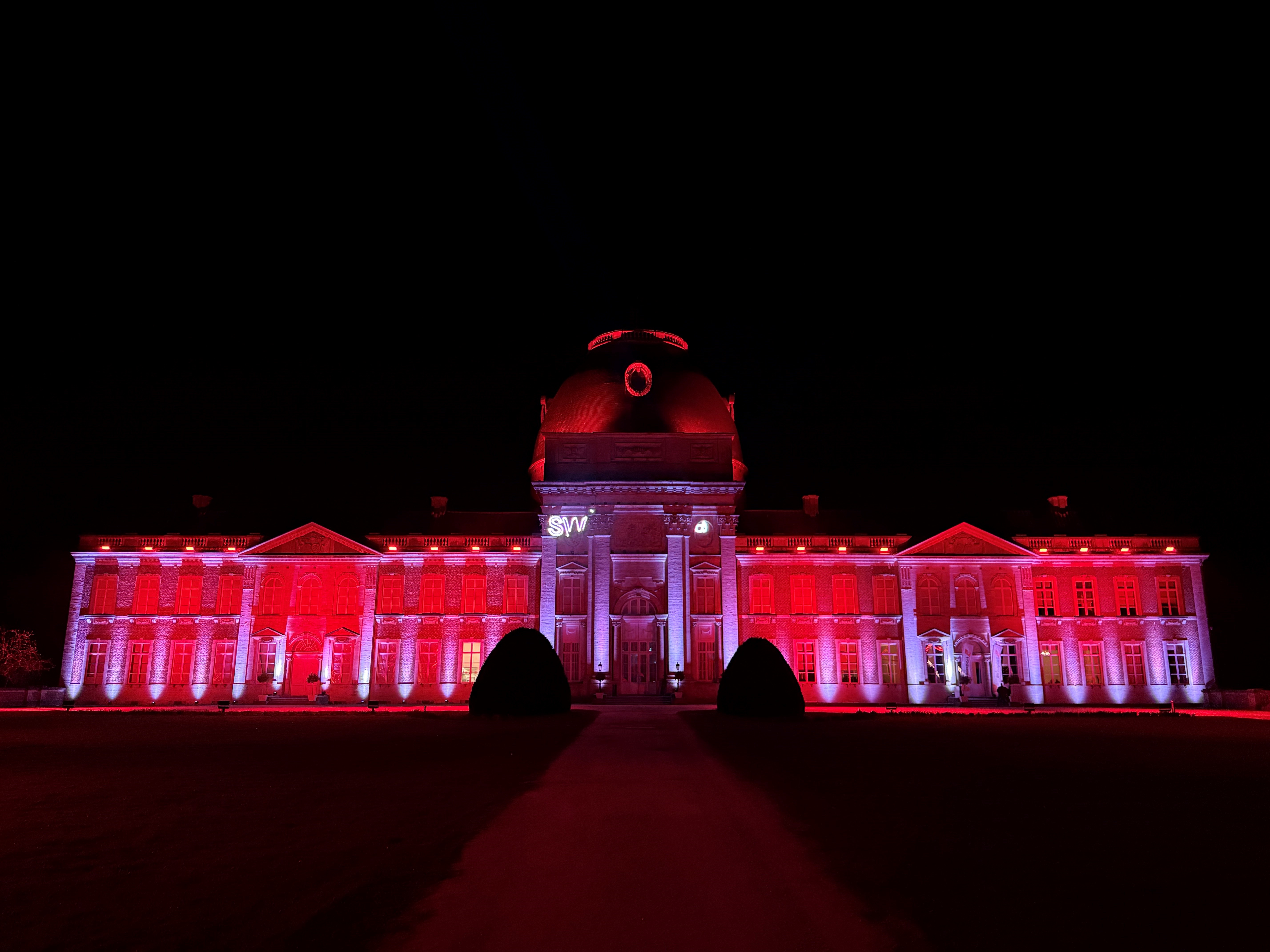 Château d'Hélécine de nuit